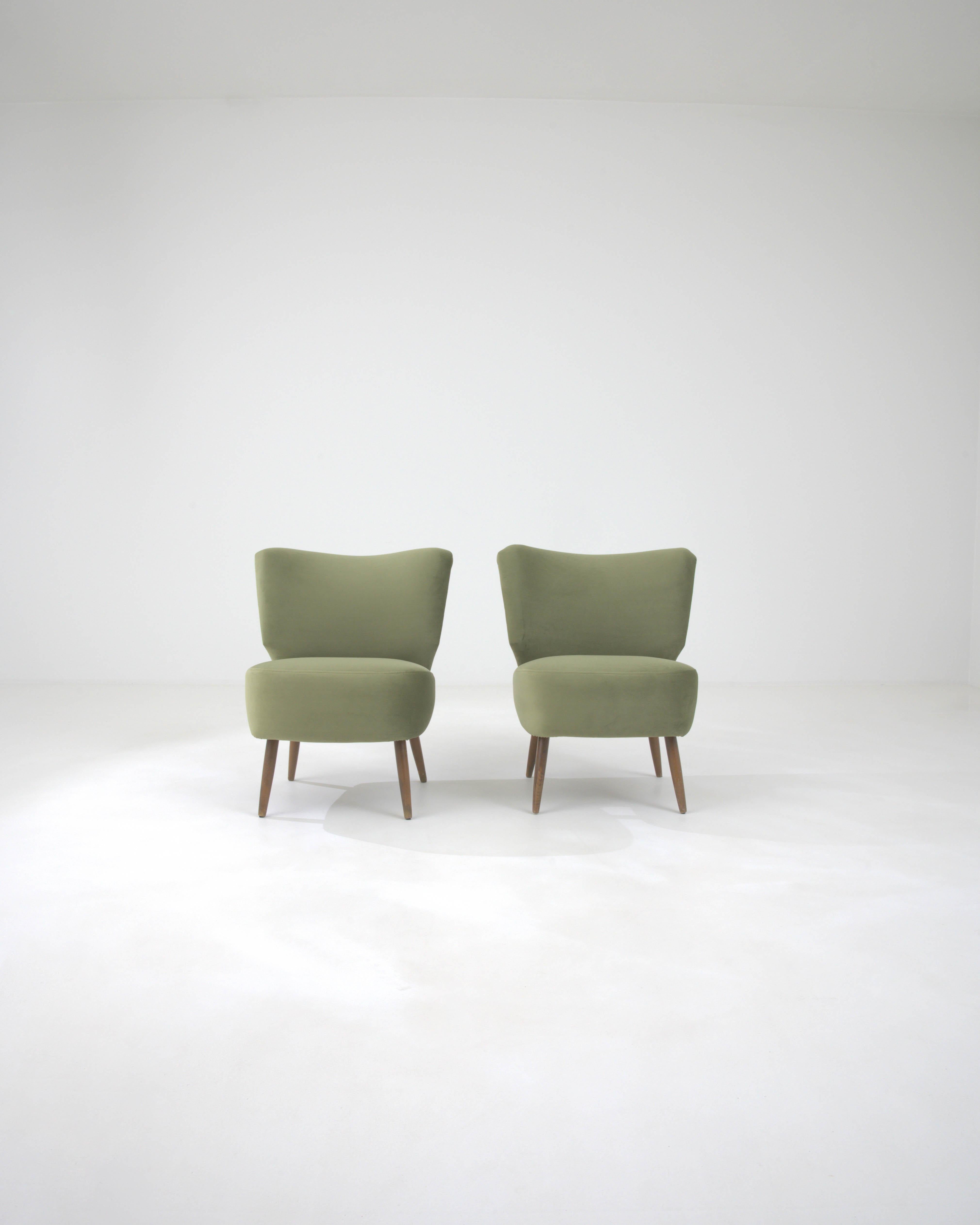 Upholstery 20th Century Danish Upholstered Armchairs, a Pair For Sale