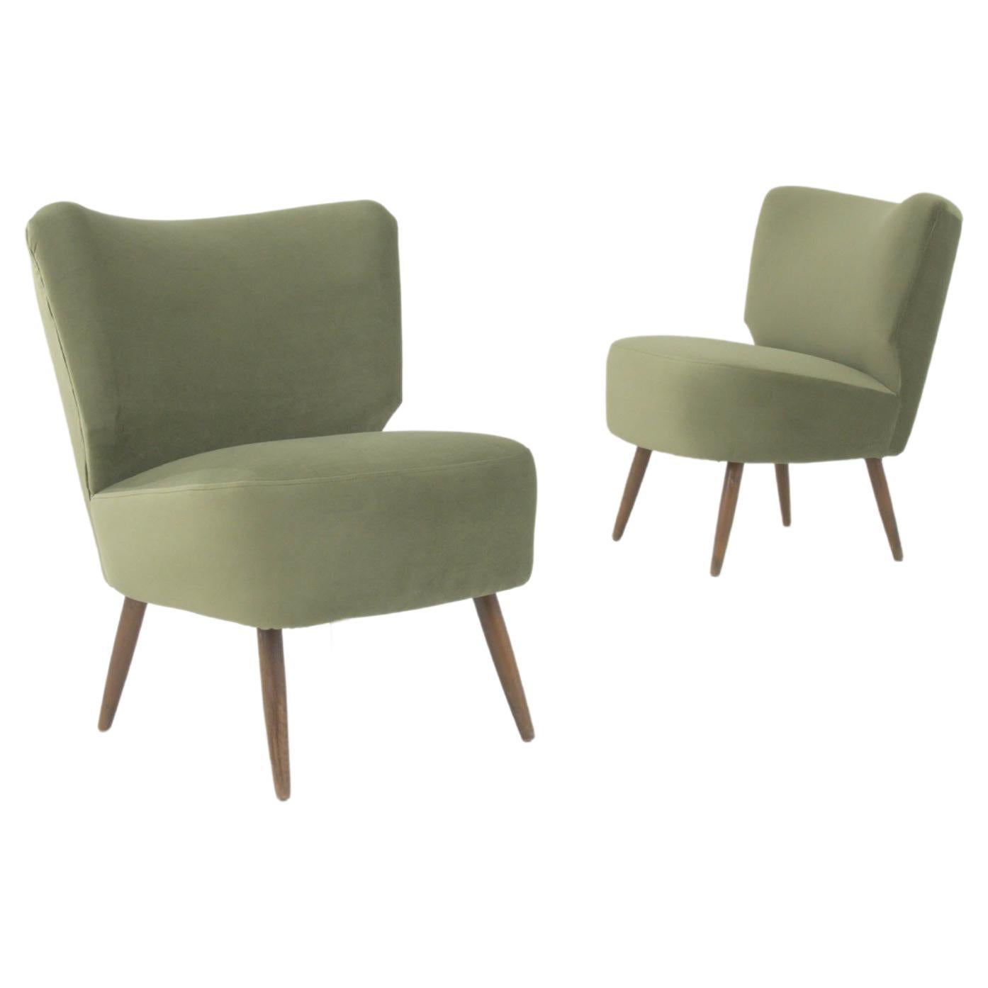 20th Century Danish Upholstered Armchairs, a Pair For Sale