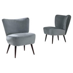 20th Century Danish Upholstered Armchairs, a Pair