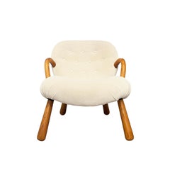 20th Century Danish Vintage Beech Clam Chair by Arnold Madsen & Schubell