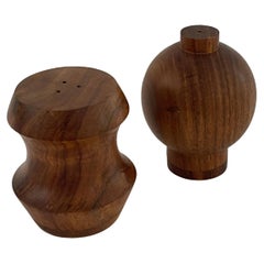 Vintage 20th Century Danish Walnut S/P Shakers