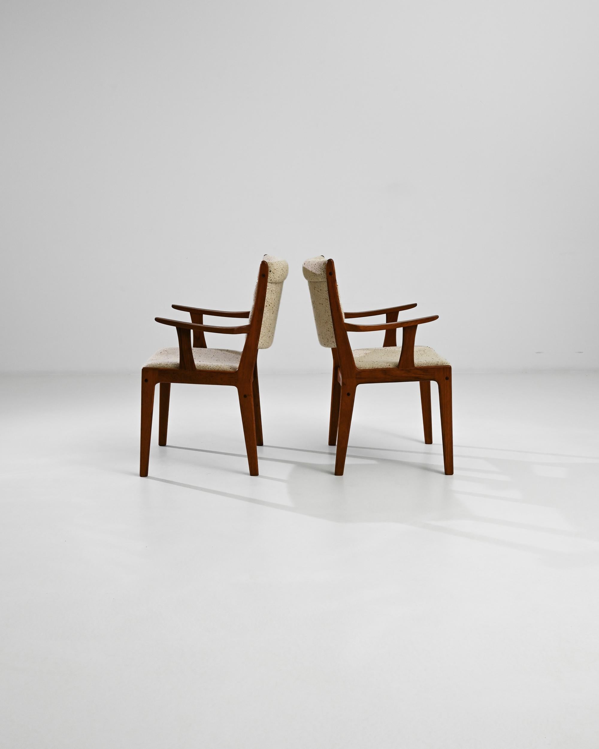 20th Century Danish Wooden Armchairs, a Pair In Good Condition For Sale In High Point, NC