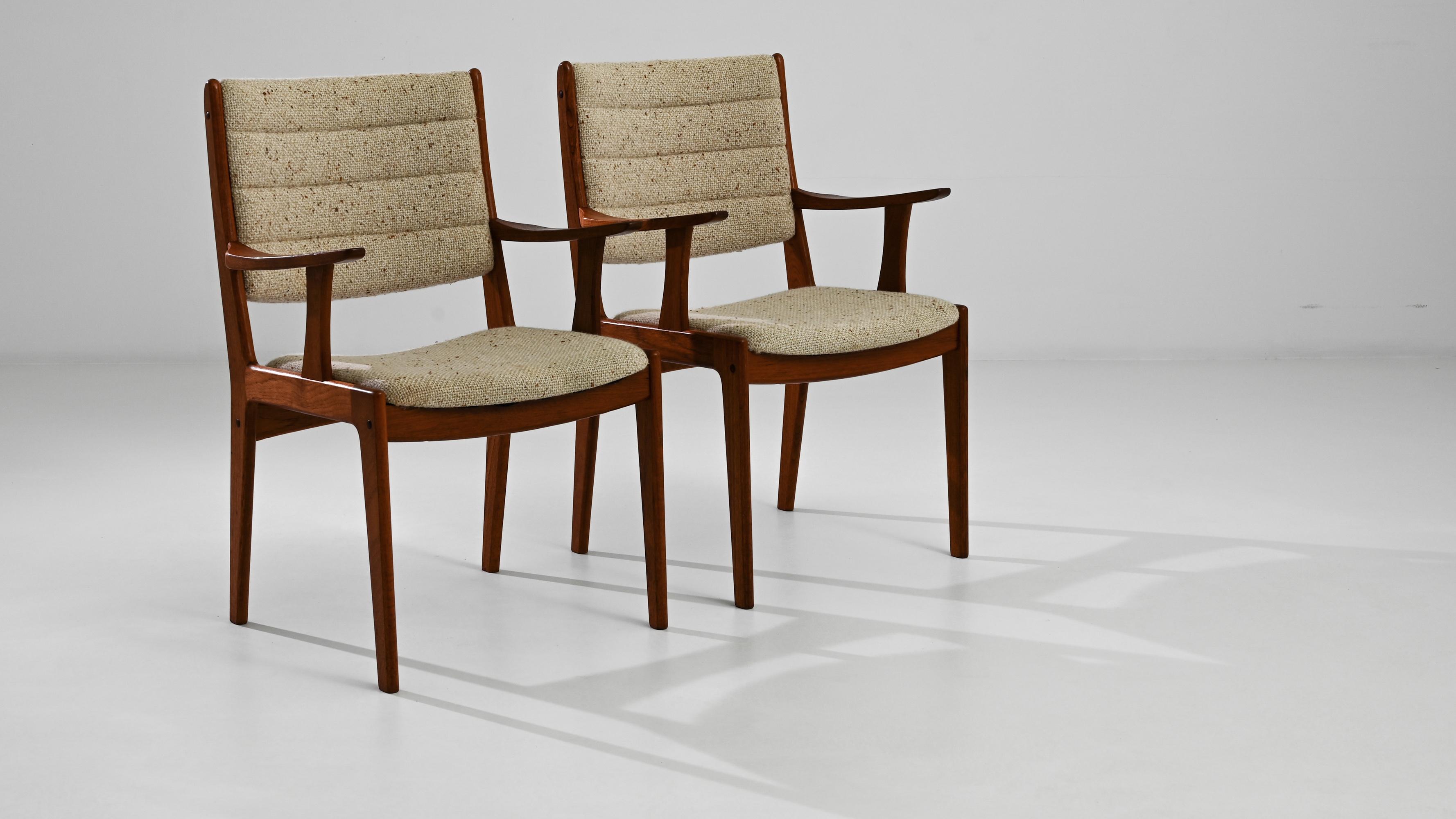 20th Century Danish Wooden Armchairs, a Pair For Sale 1