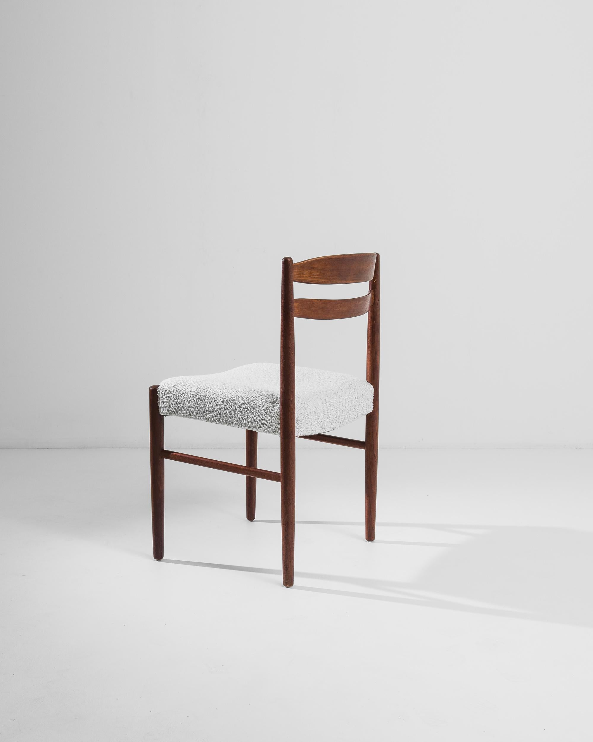 20th Century Danish Wooden Chair with Upholstered Seat 2