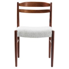 20th Century Danish Wooden Chair with Upholstered Seat