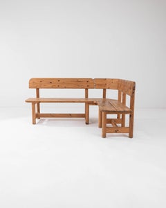 20th Century Danish Wooden Corner Bench