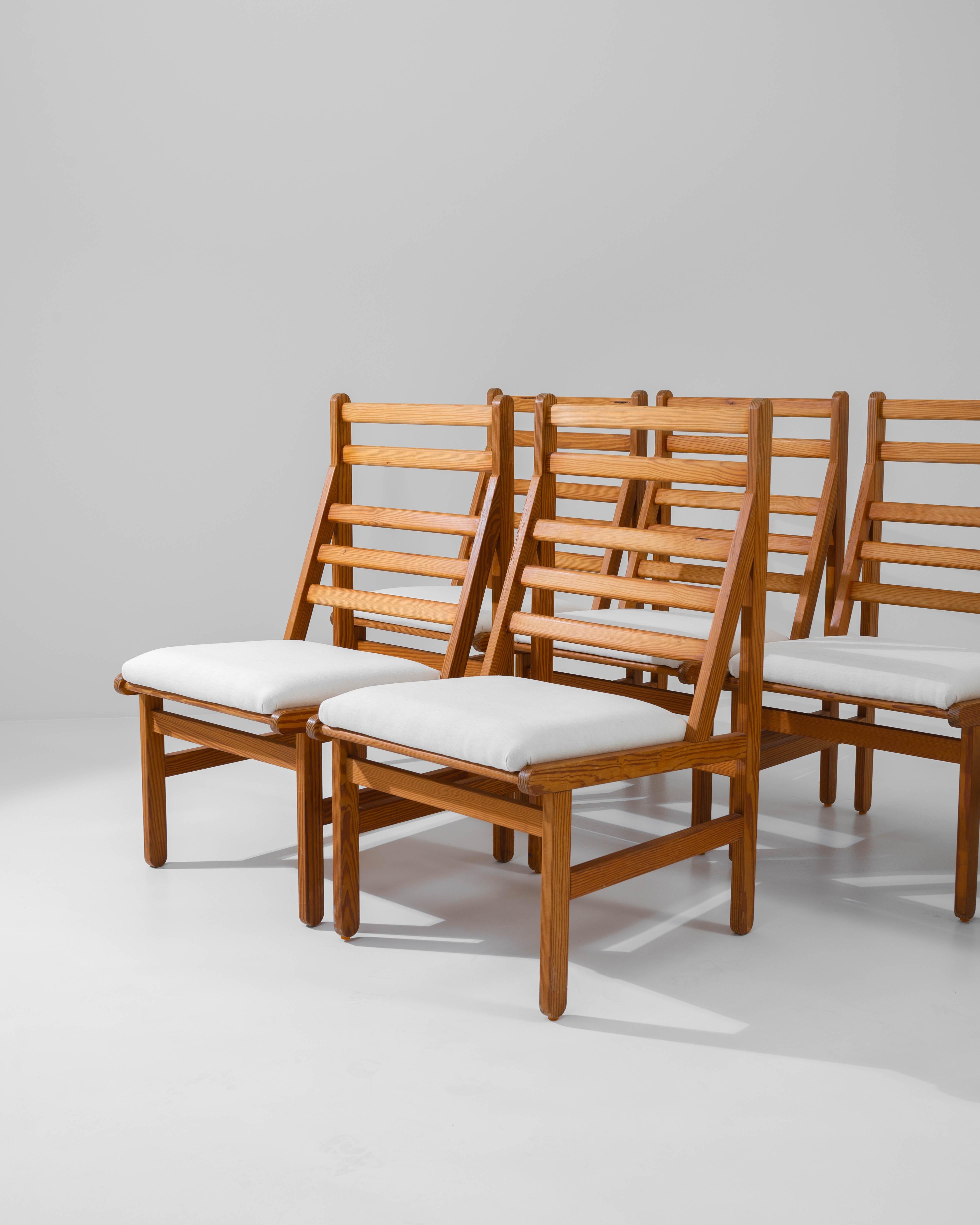 20th Century Danish Wooden Dining Chairs With Upholstered Seats By Arne Norell For Sale 7