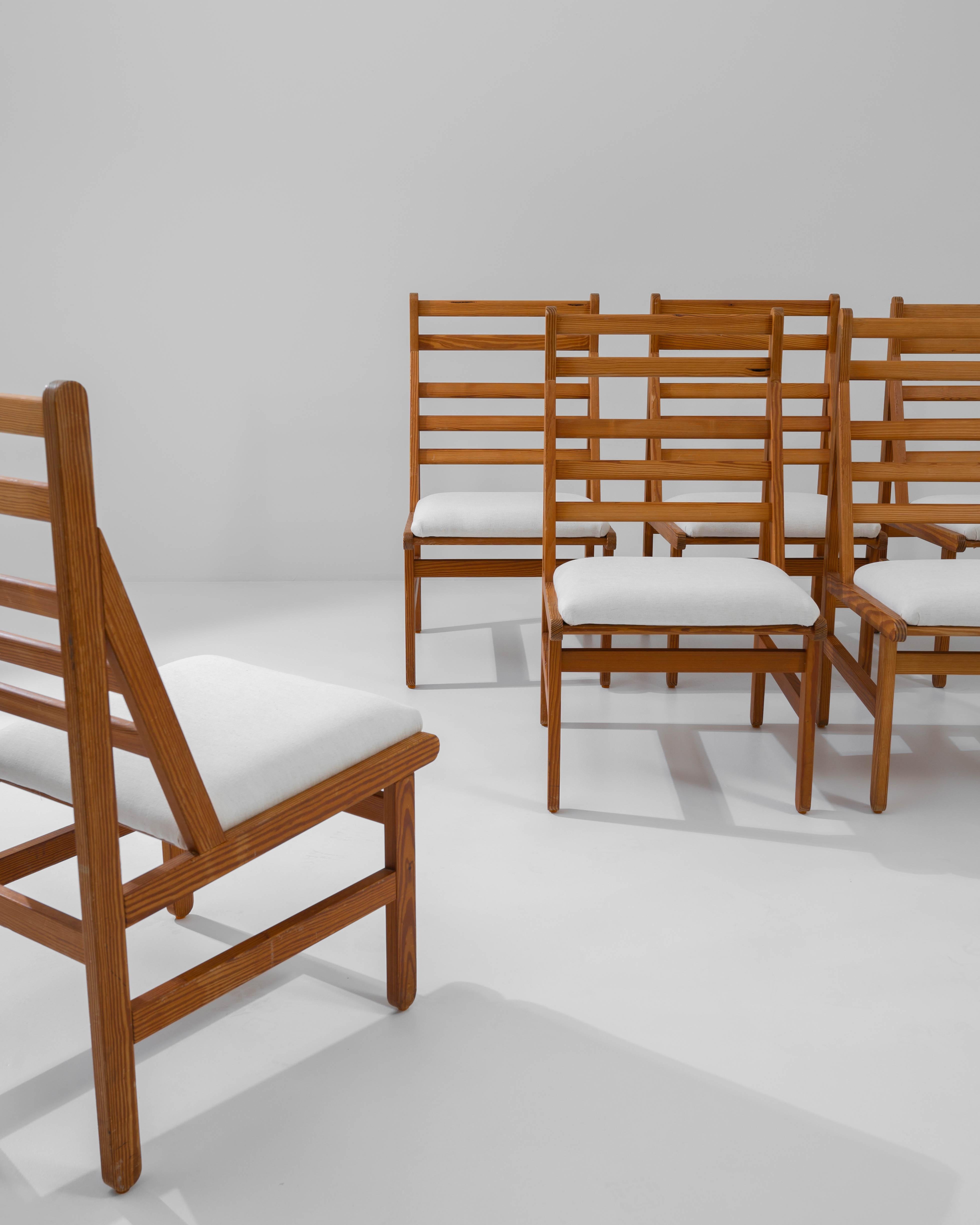Upholstery 20th Century Danish Wooden Dining Chairs With Upholstered Seats By Arne Norell For Sale