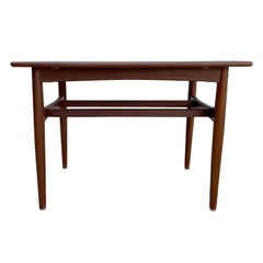 Danish Mid-Century Modern Teakwood Side Table, Handcrafted, 1940s