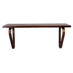 Coppia di scaffali da parete in mogano vintage del XX secolo di Alvar Aalto