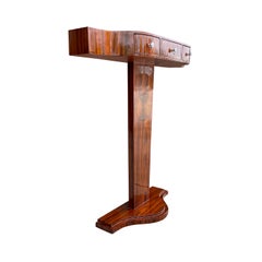 20th Century Dark-Brown French Small Art Deco Macassarwood Console, End Table