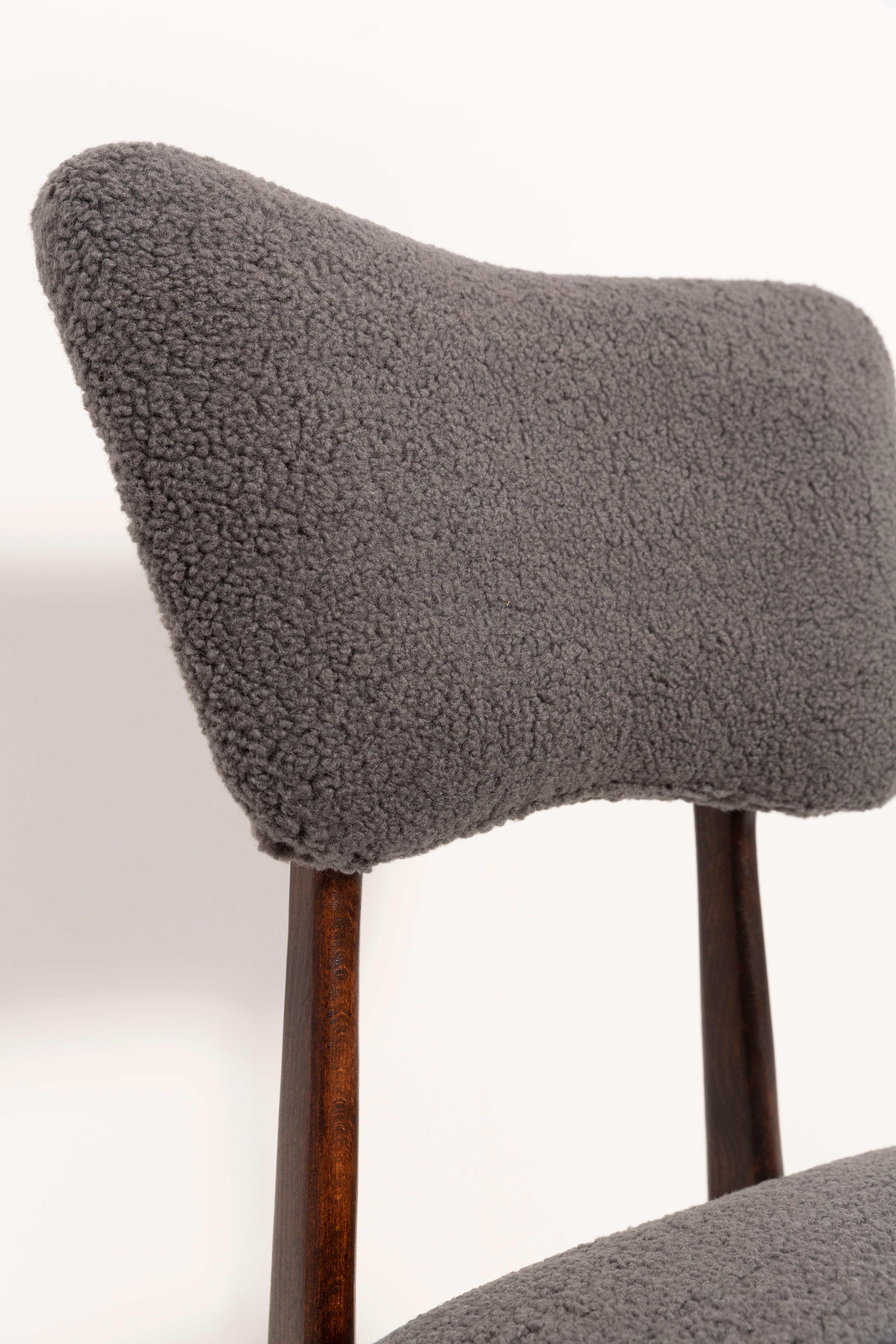 20th Century Dark Gray Boucle Chair, 1960s For Sale 5
