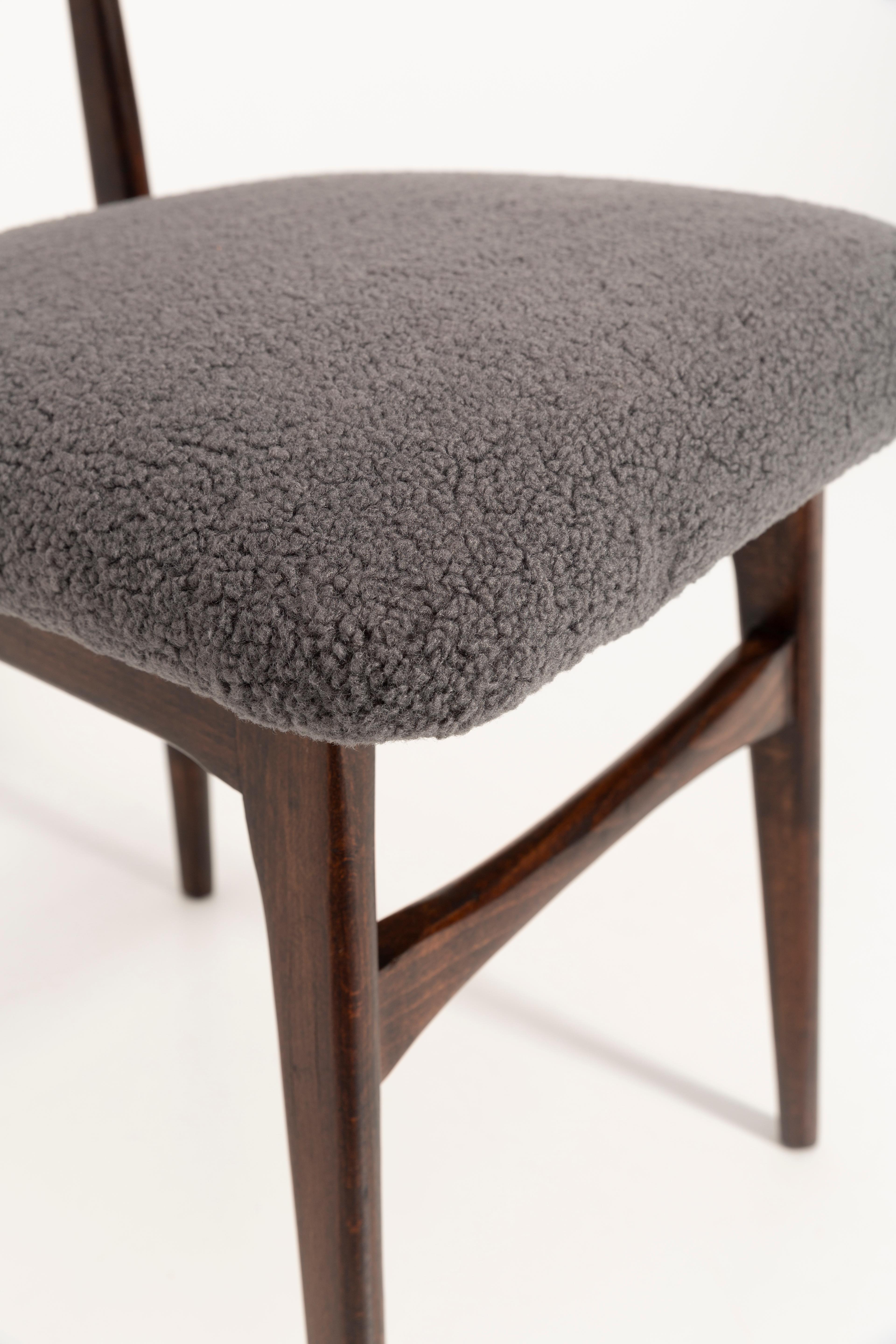 20th Century Dark Gray Boucle Chair, 1960s For Sale 6