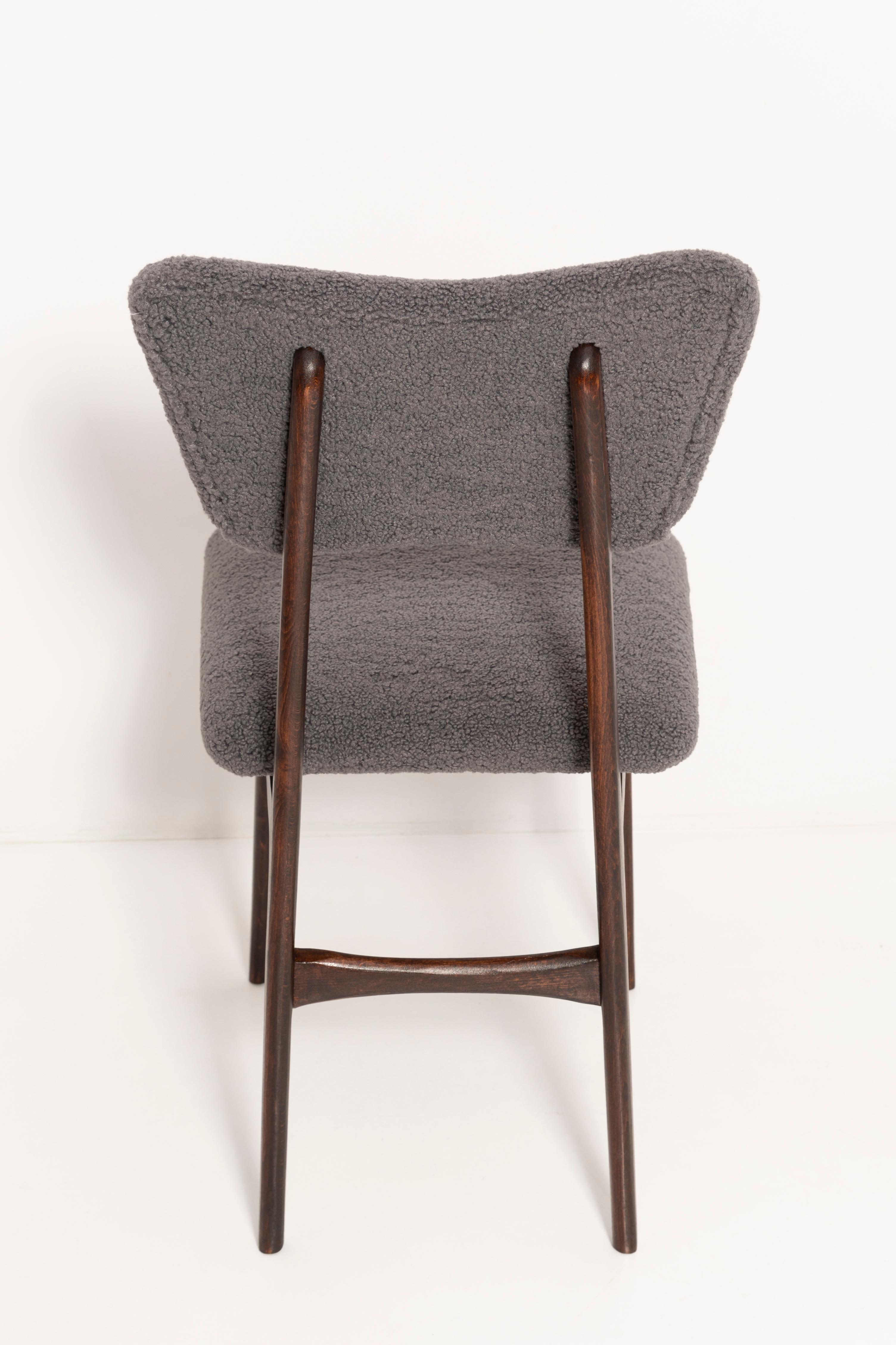 20th Century Dark Gray Boucle Chair, 1960s For Sale 1