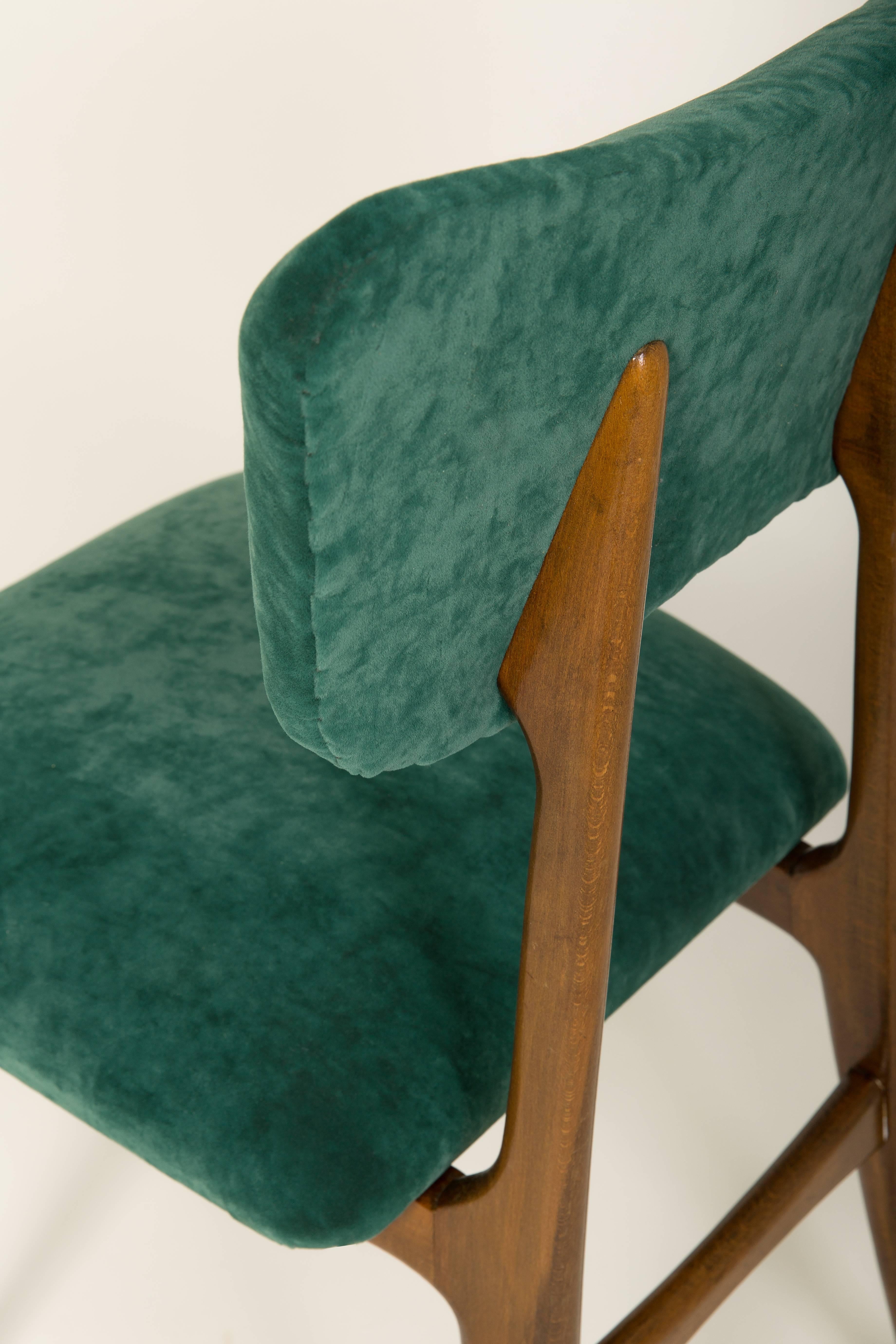 Mid-Century Modern 20th Century Dark Green Velvet Chair, 1960s For Sale