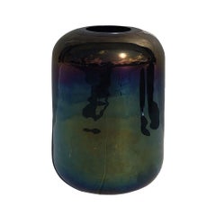 Juego italiano del siglo XX de jarrones lilas de cristal de Murano de Luigi Caccia Dominioni