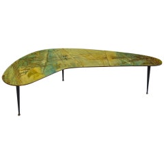 20th Century Decalage Gruppo d'Arte Coffee Table in Metal and Painted Wood