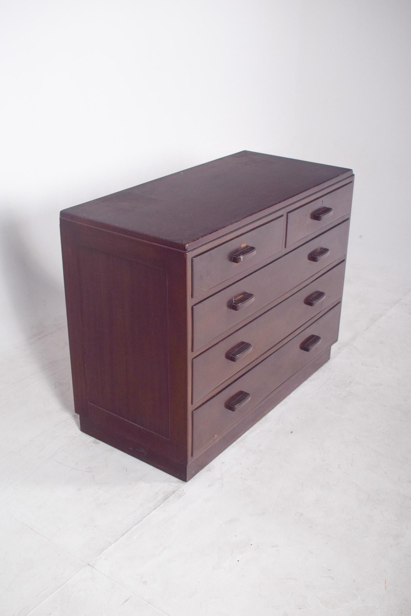 20th Century Deco-Style English Chest of Drawers For Sale 2