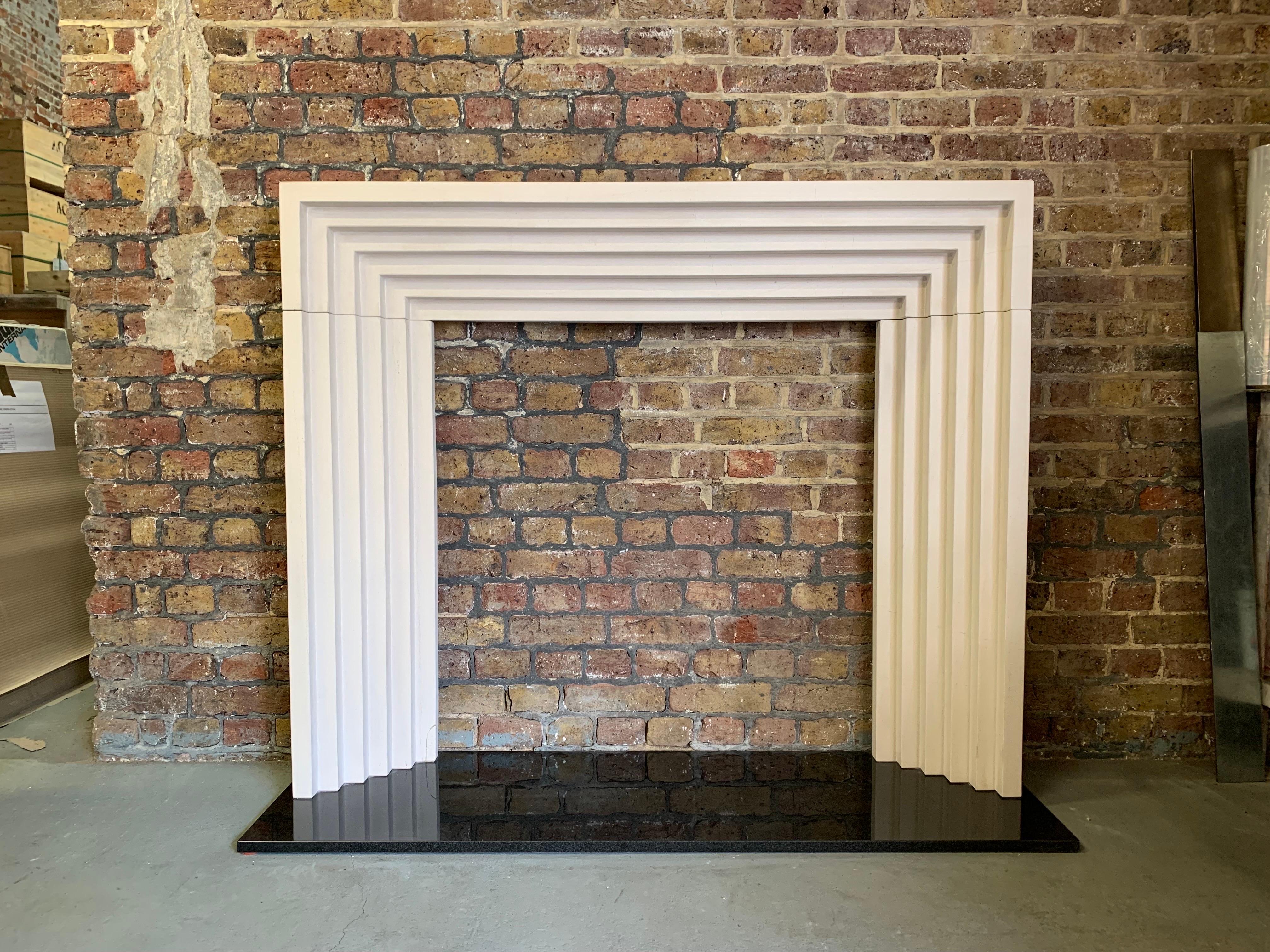 20th Century Deco Style Stone Fireplace Mantlepiece 10