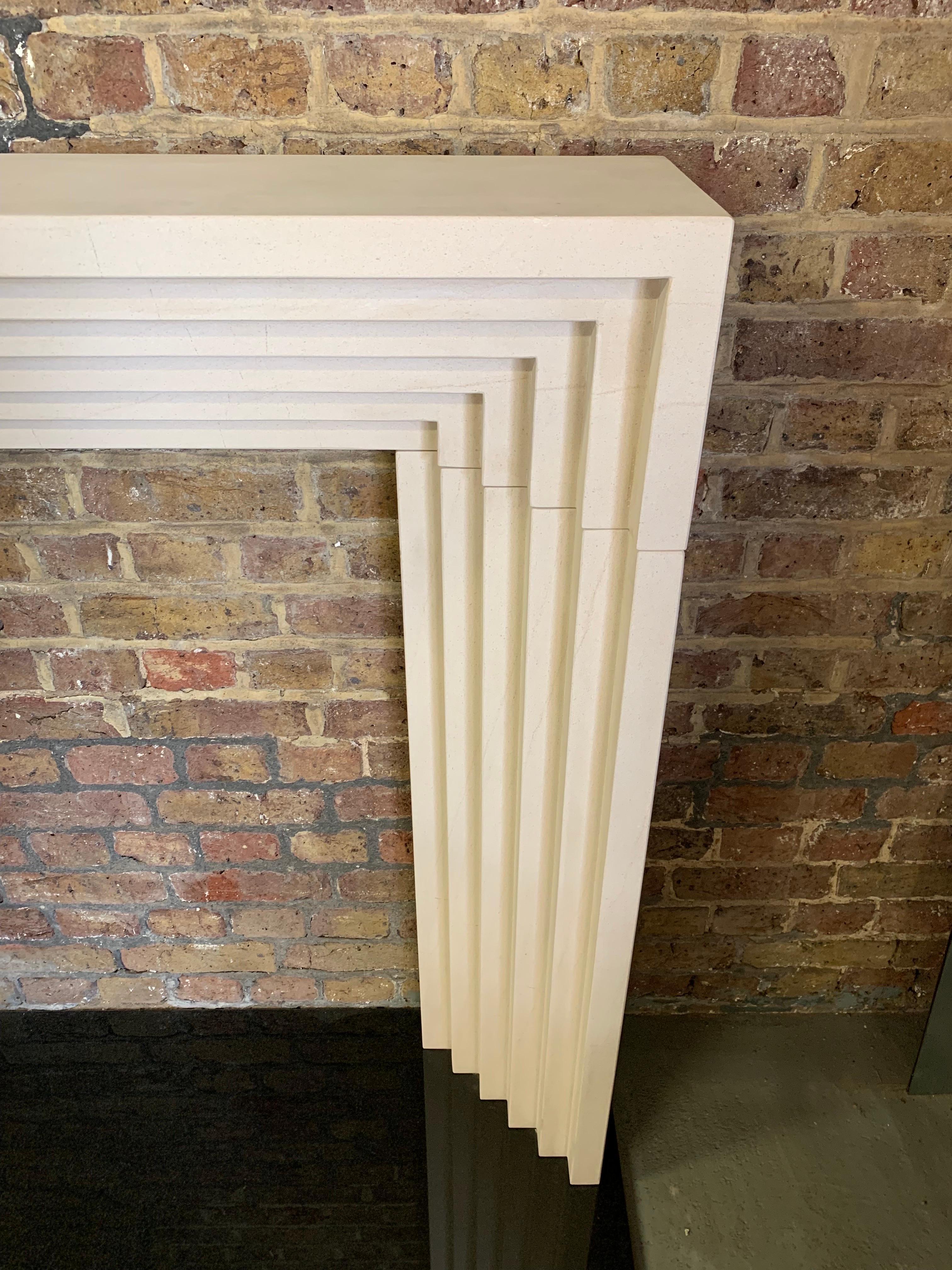 20th Century Deco Style Stone Fireplace Mantlepiece 1