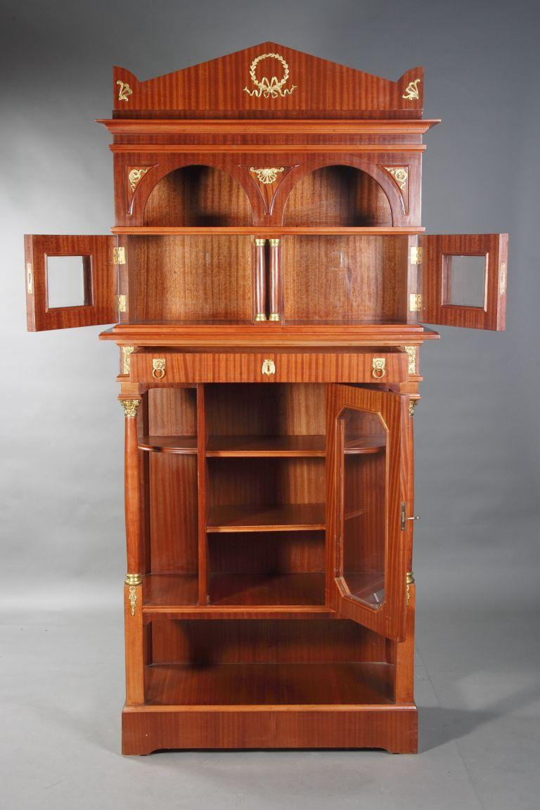 20th Century Decorative Cabinet in Empire Style Mahogany For Sale 6