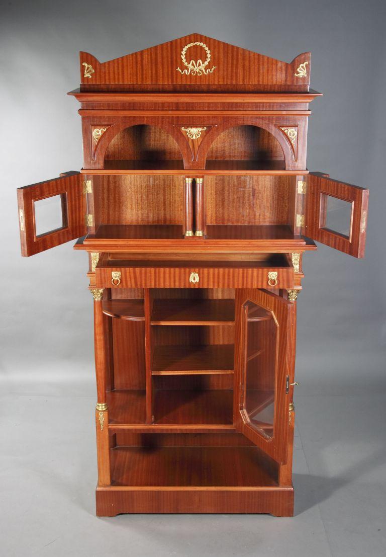 20th Century Decorative Cabinet in Empire Style Mahogany For Sale 7