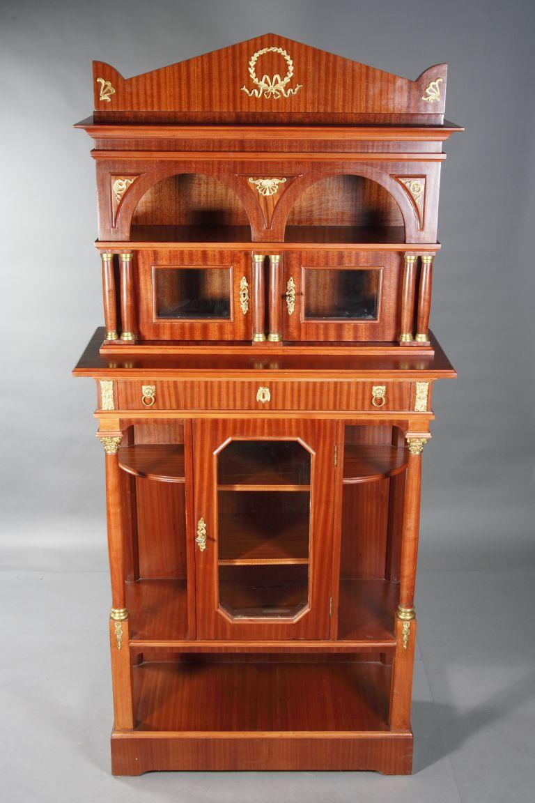20th Century Decorative Cabinet in Empire Style Mahogany For Sale 15