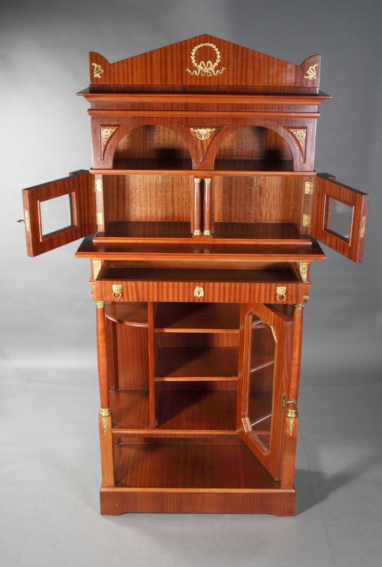 20th Century Decorative Cabinet in Empire Style Mahogany For Sale 16