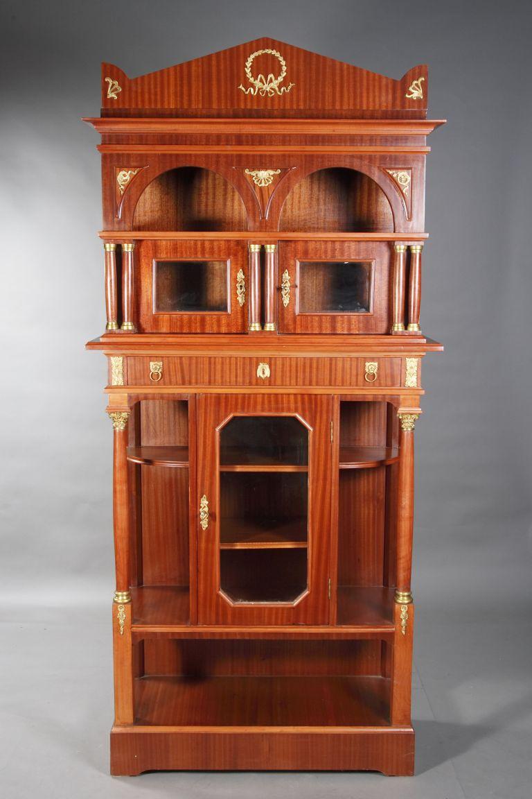 20th Century Decorative Cabinet in Empire Style Mahogany For Sale 5
