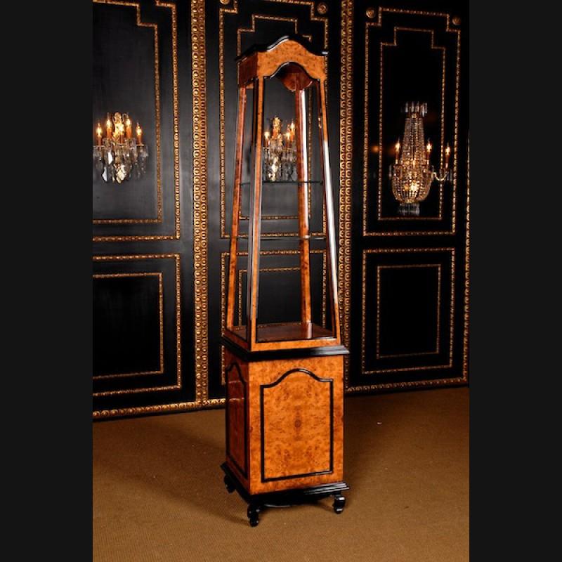 20th Century Decorative Étagère-Showcase in Biedermeier/Empire Style, Maple Root For Sale 2