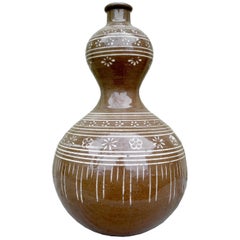 20th Century Decorative Ethnic Vessel Ceramic Pottery Jar