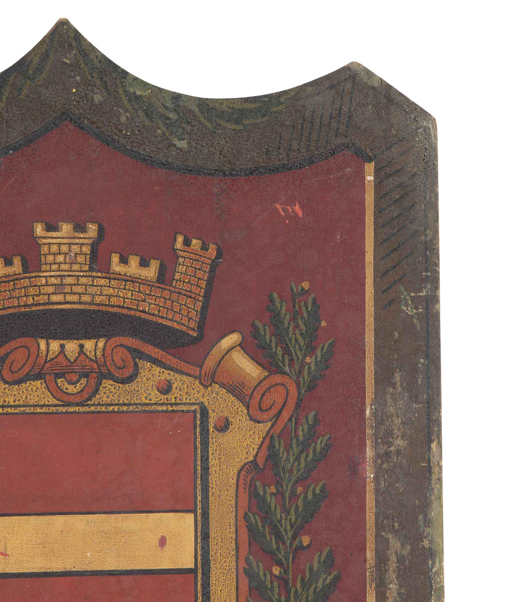 Dekoratives handbemaltes Wappen des 20. Jahrhunderts (Französisch) im Angebot