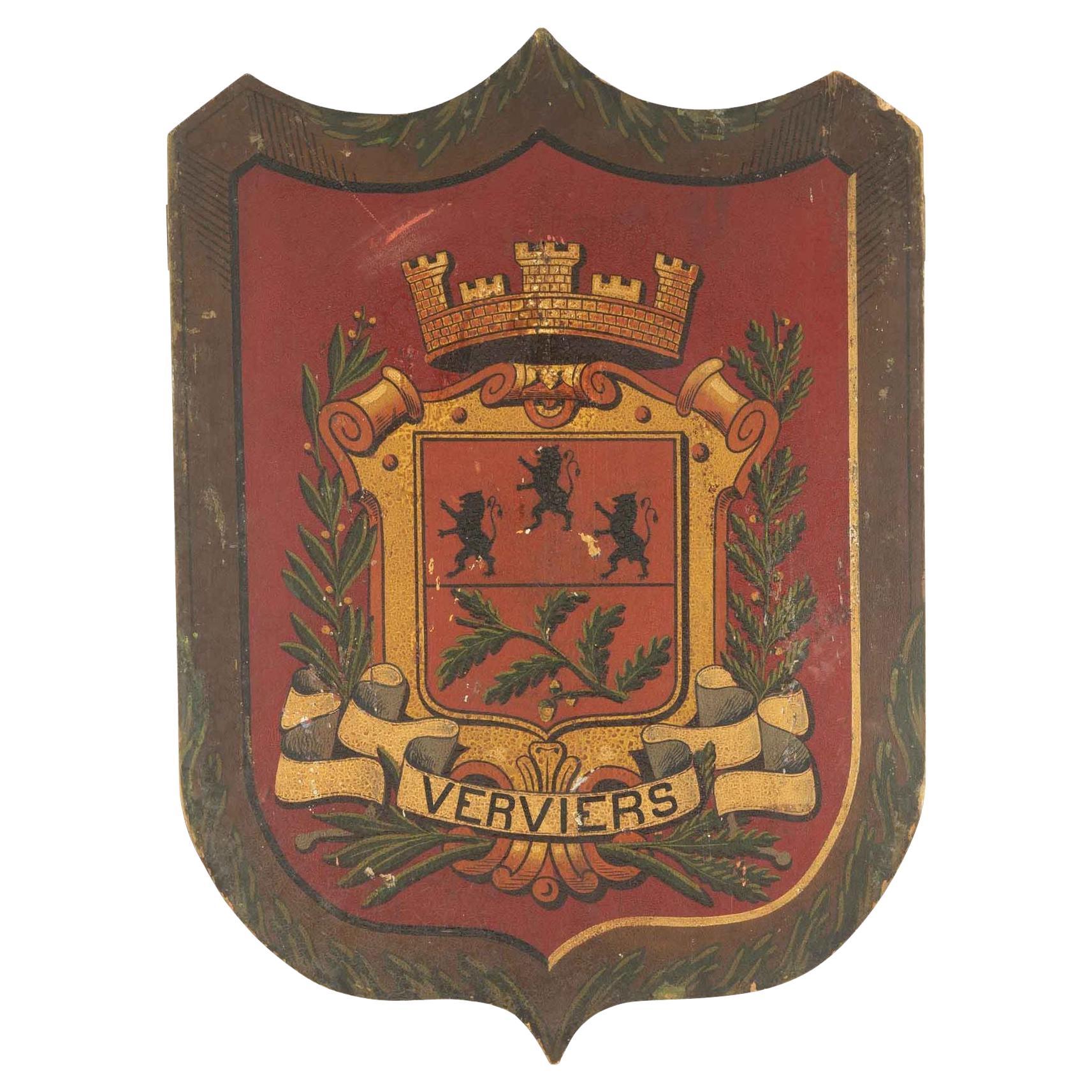 Armorial decorativo del siglo XX pintado a mano