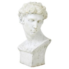 20th century decorative marble bust in the Greco Roman style