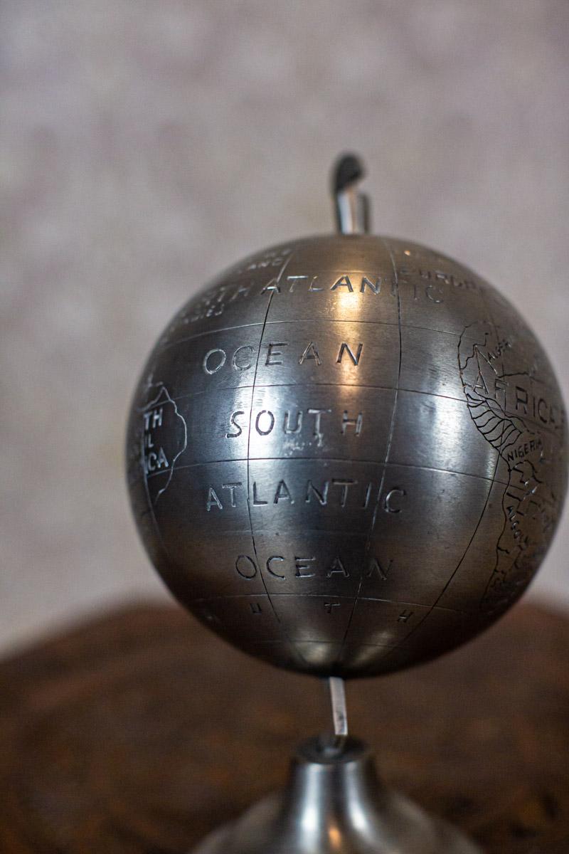 European 20th-Century Decorative Metal Globe For Sale