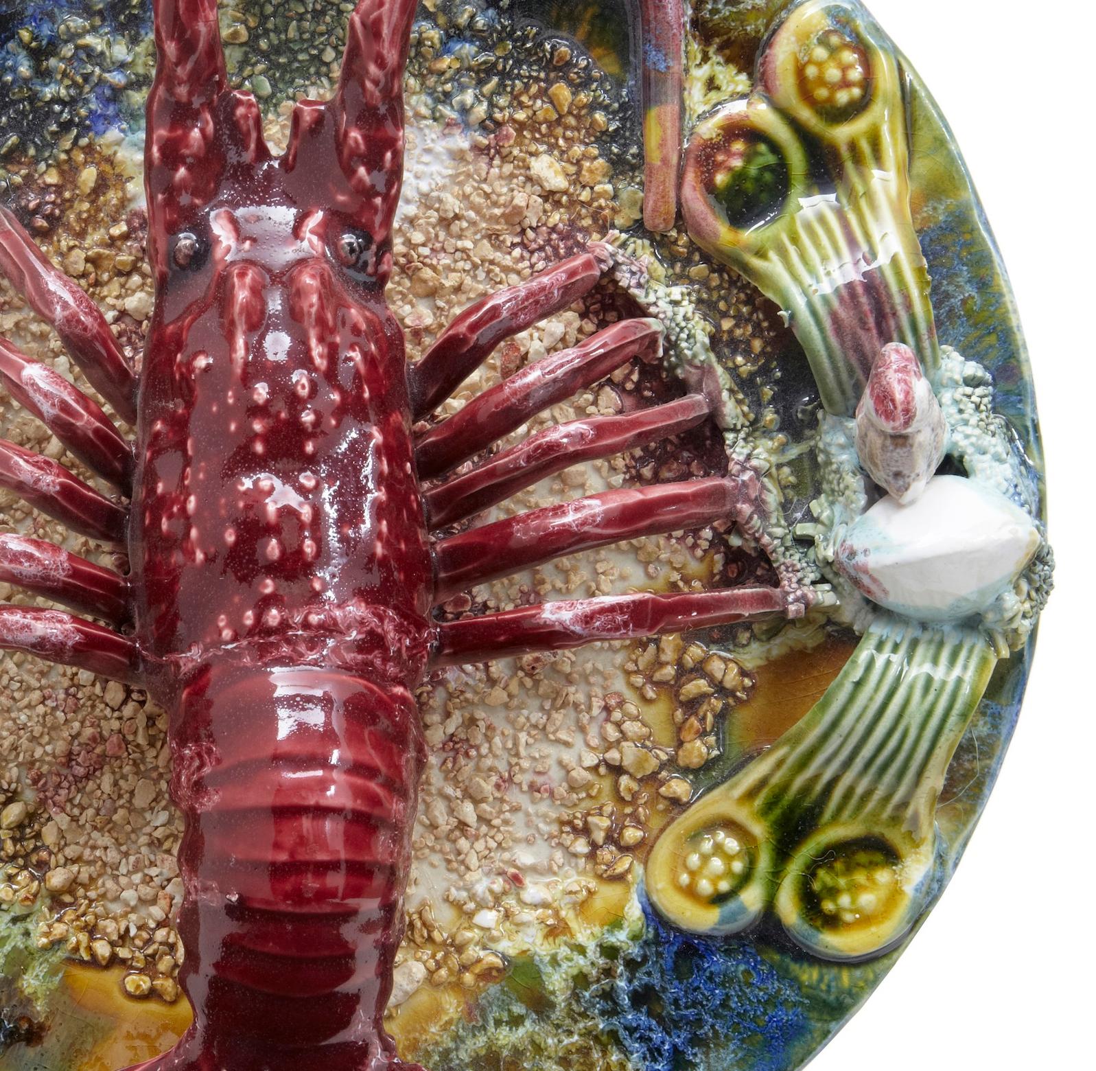 British 20th Century Decorative Palissy Lobster Plate
