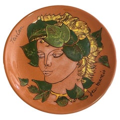 Placa decorativa del siglo XX creada por Jean Marais que representa a Tristant, 1970
