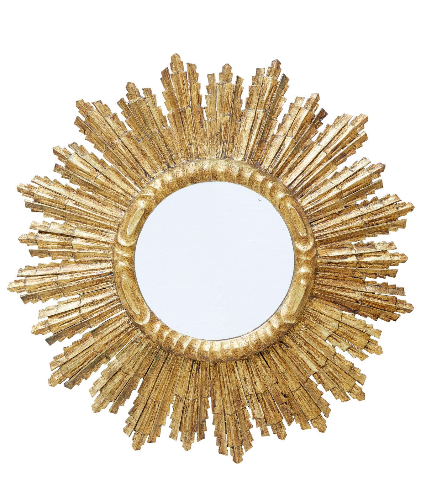 Art Deco 20th Century Decorative Sunburst Mirror