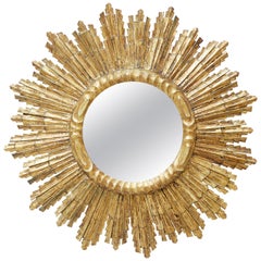 Vintage 20th Century Decorative Sunburst Mirror