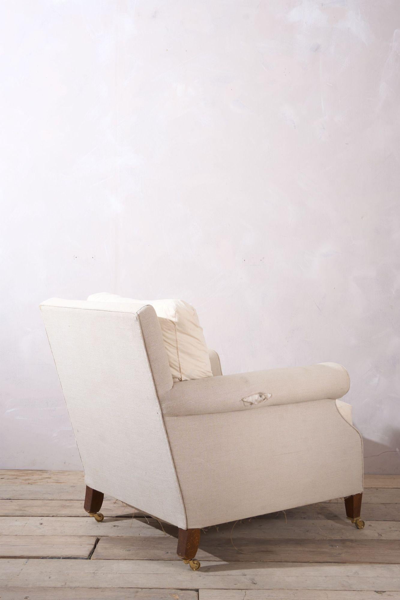 Siglo XX Sillón de casa de campo con asiento profundo siglo XX en venta