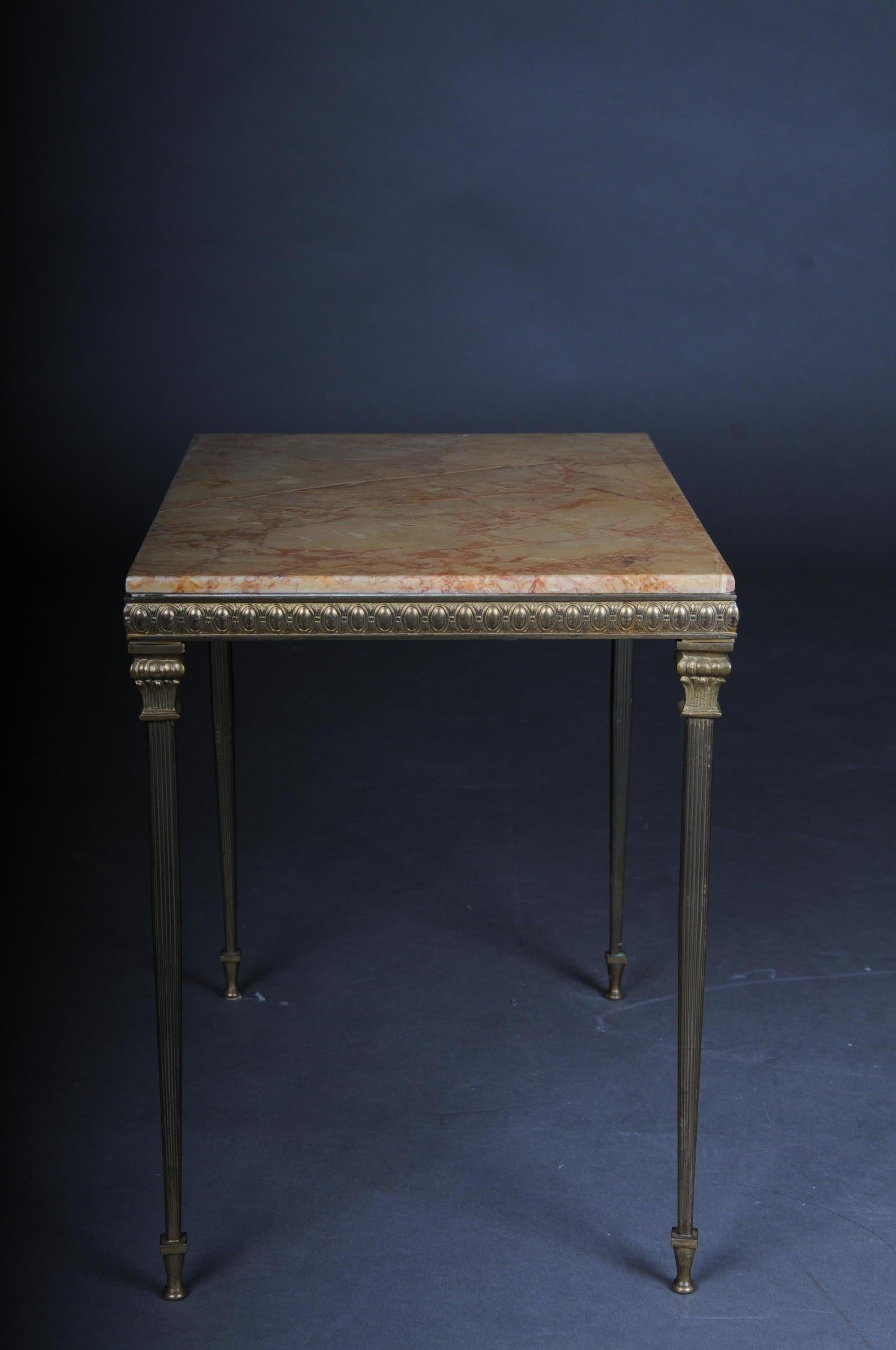 20th Century Delicate Louis XVI Side Table, Brass For Sale 6