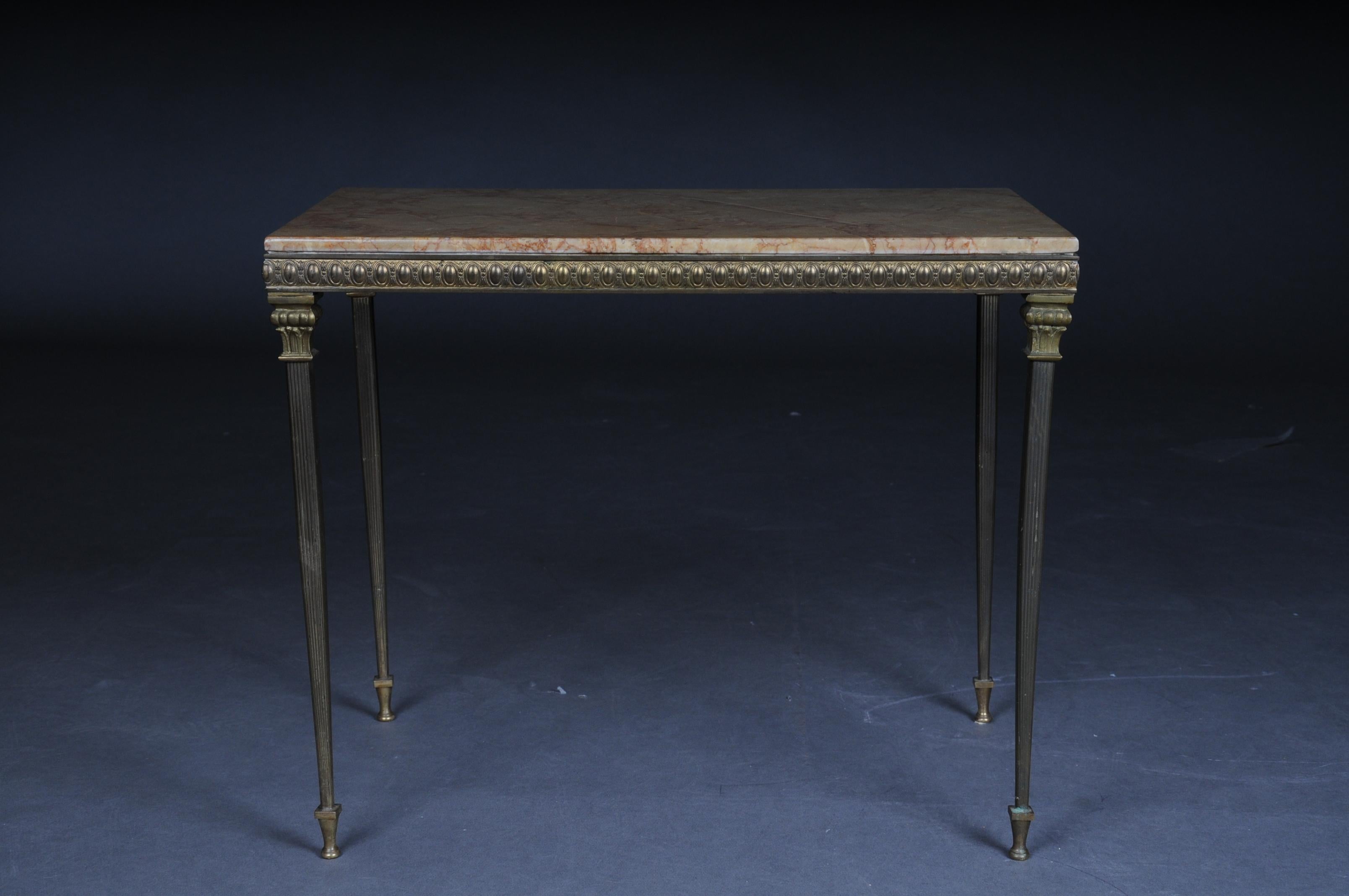 20th Century Delicate Louis XVI Side Table, Brass For Sale 7