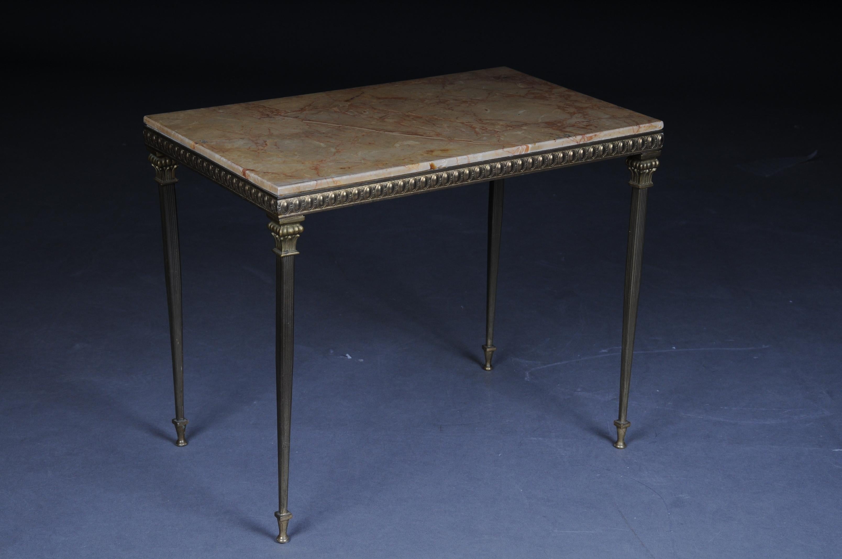 20th Century Delicate Louis XVI Side Table, Brass In Good Condition For Sale In Berlin, DE