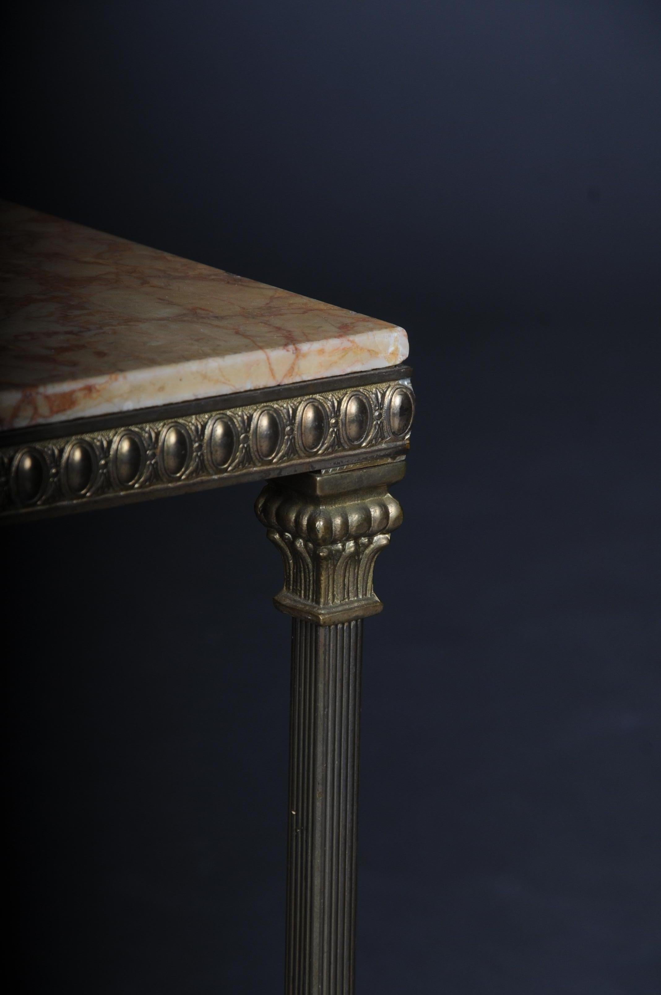 20th Century Delicate Louis XVI Side Table, Brass For Sale 2