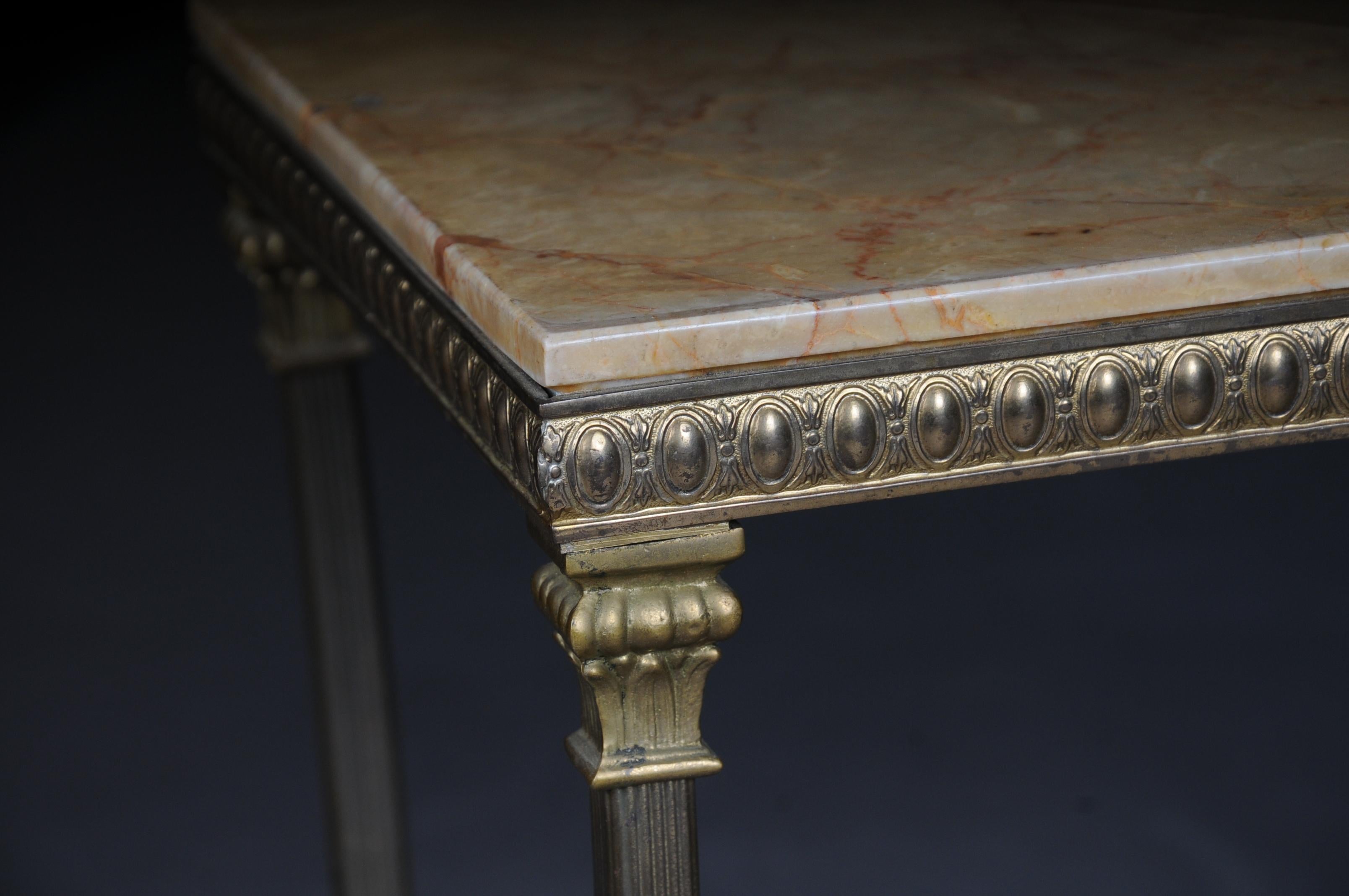 20th Century Delicate Louis XVI Side Table, Brass For Sale 3