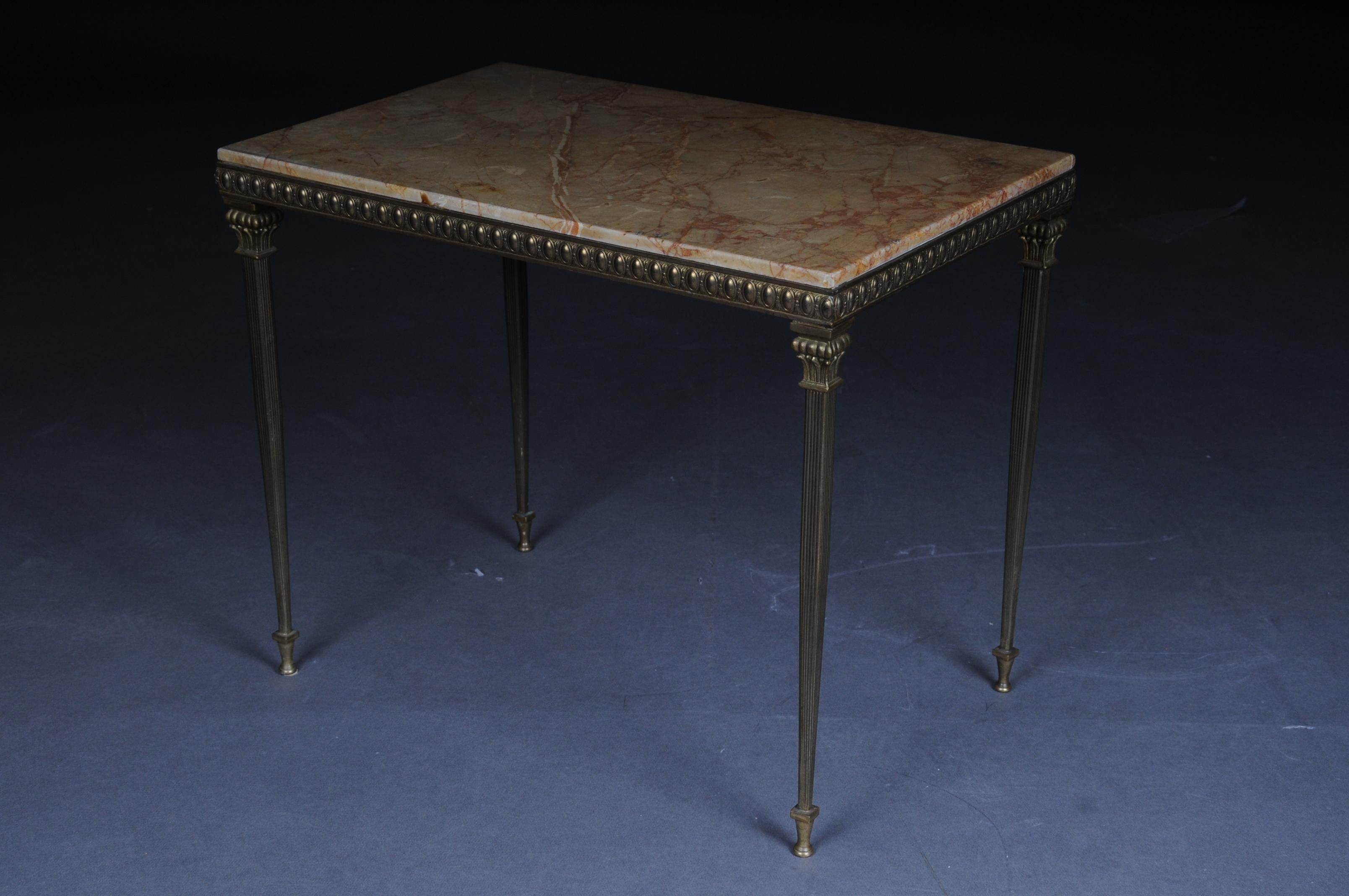 20th Century Delicate Louis XVI Side Table, Brass For Sale 4