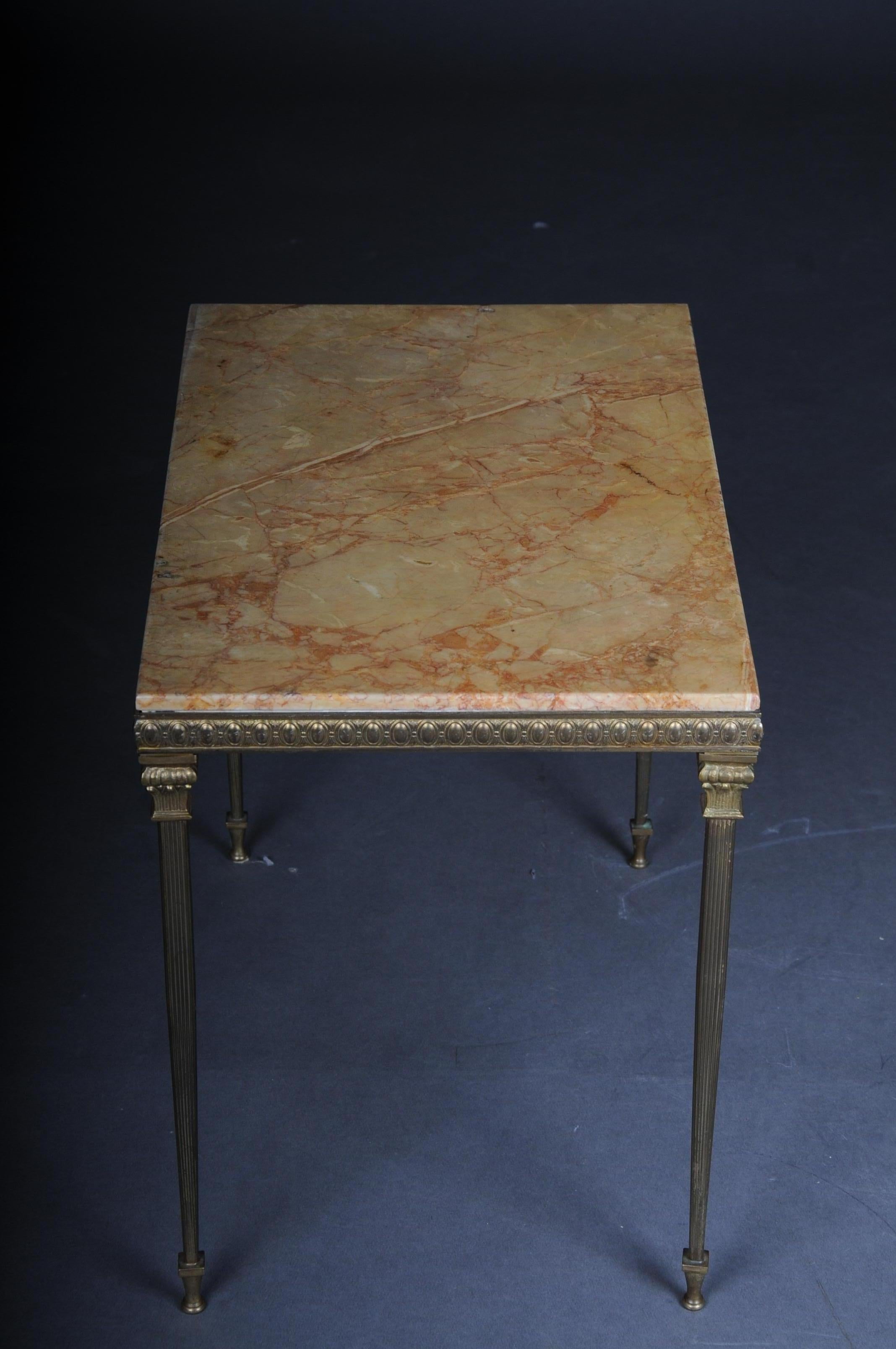 20th Century Delicate Louis XVI Side Table, Brass For Sale 5