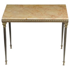20th Century Delicate Louis XVI Side Table, Brass