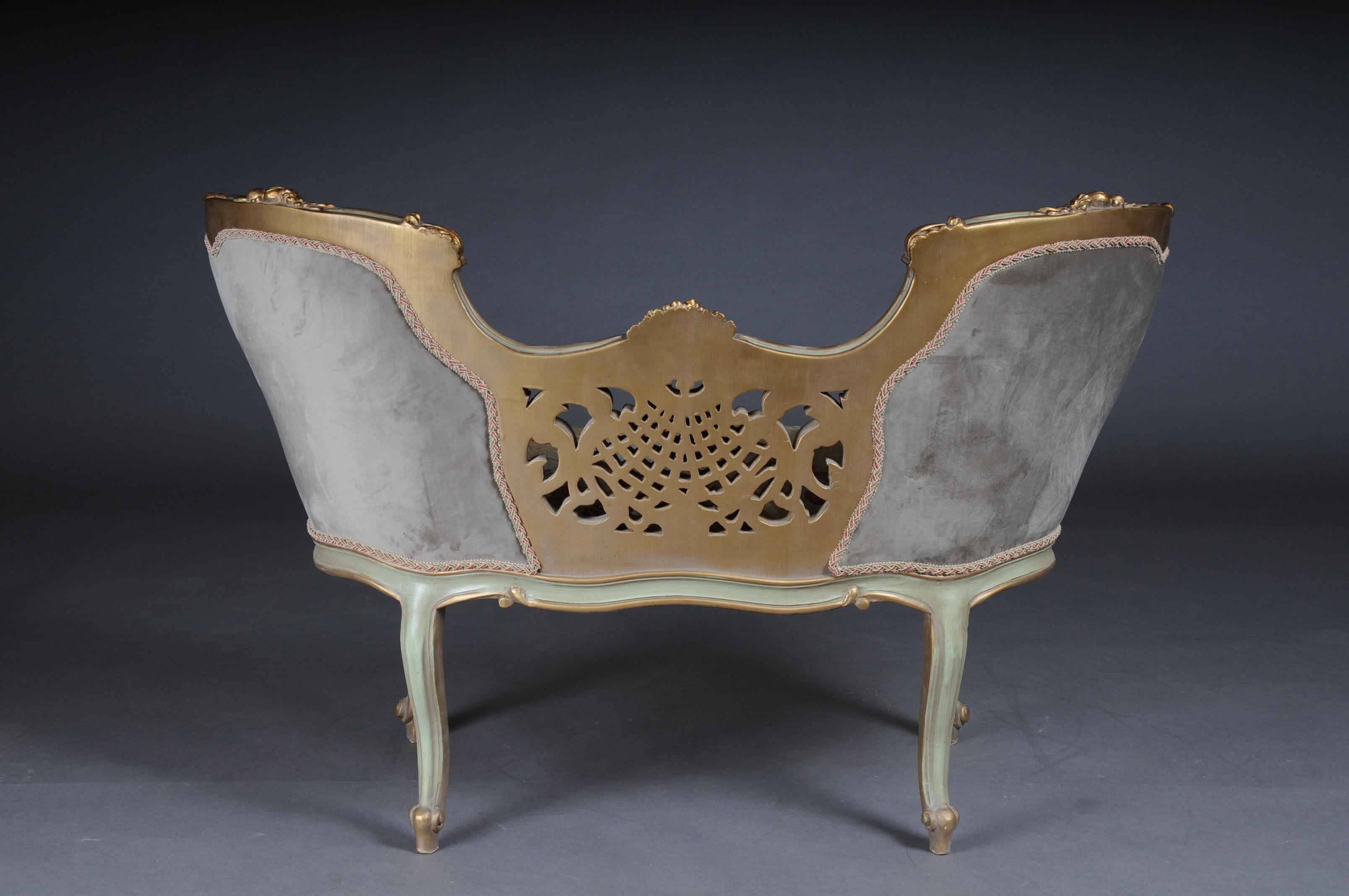 20th Century Delightful Elegant French Sofa/Bench/Canapee Louis XV 9