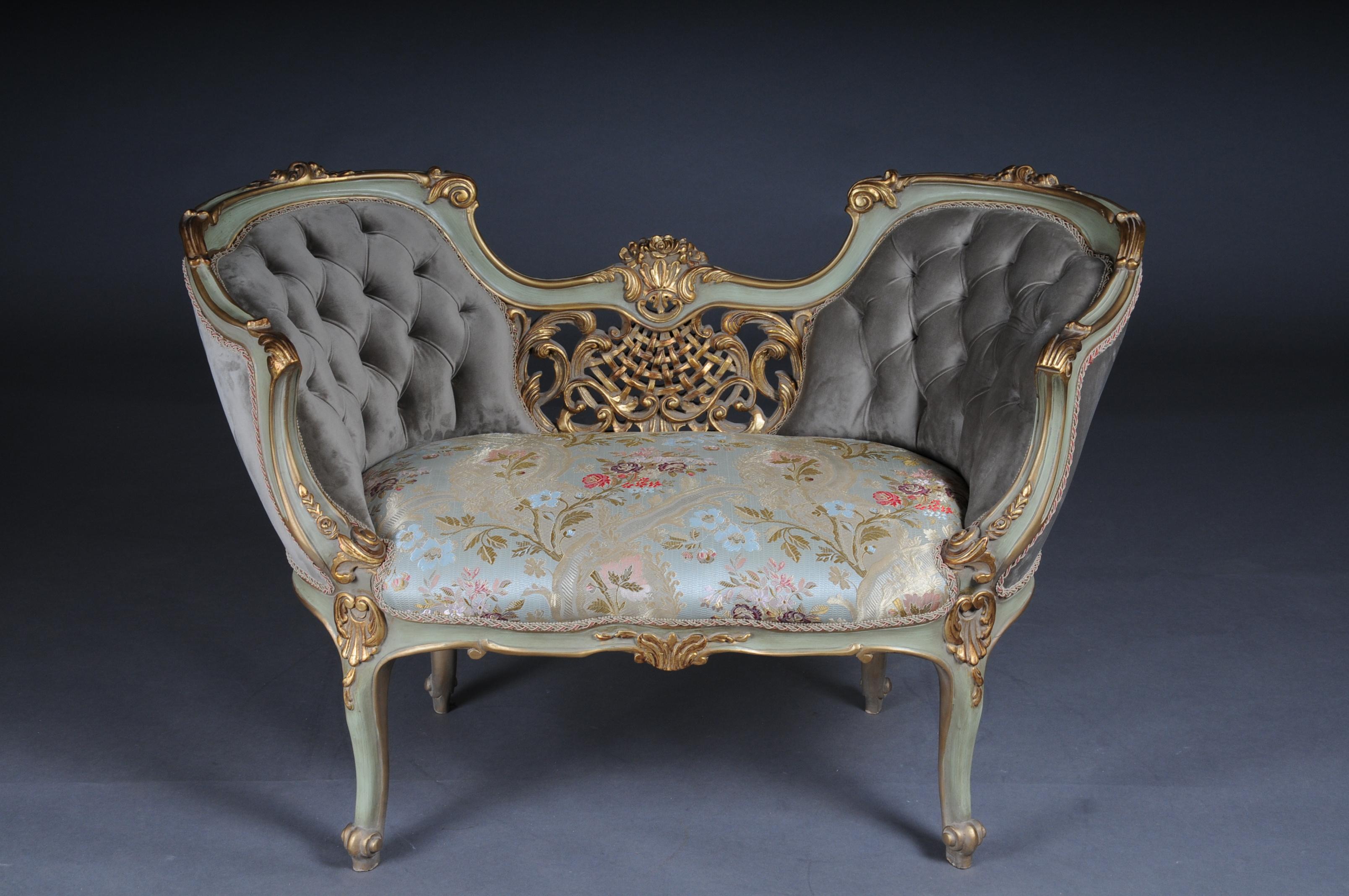 20th Century Delightful Elegant French Sofa/Bench/Canapee Louis XV 1